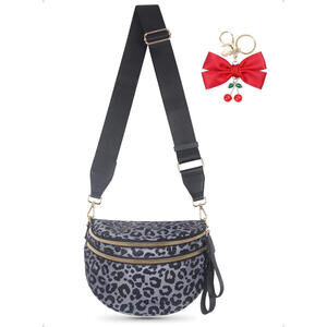Leopard Crossbody Bag for Women — Large, Lightweight, Adjustable Strap